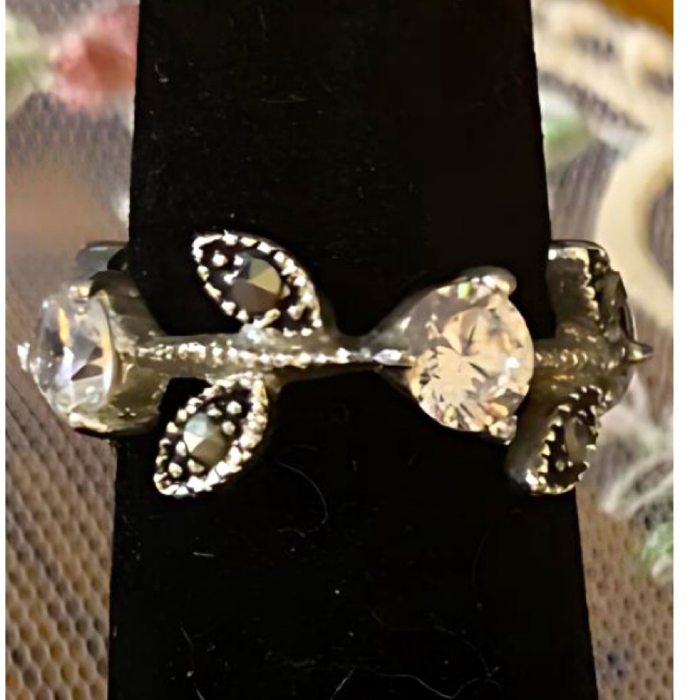 Vintage Sterling Silver Leaf Ring